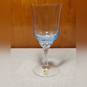 Vintage Sasaki Hawthorne Azure (light blue) Water Goblet